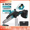 YOFIDRA Sega a catena da 6 pollici Sega elettrica a batteria Lavorazione del legno Taglio da giardino Potatura Motosega Utensile elettrico per Makita 21V Batteria Pin