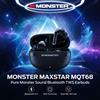Monster MQT68 Auricolari sportivi Bluetooth 6.0 Suono stereo Hifi Auricolari wireless TWS Cuffie Bluetooth impermeabili IPX4 con microfono