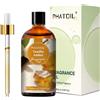 PHATOIL 100ml Aroma Olio profumato per diffusore per realizzare candele-Vanilla Ambra Teakwood Oud Calore Gomma da masticare Oli profumati per caffè