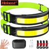 Heinast Lampada frontale a LED COB Type-C Torcia frontale ricaricabile con sensore Faro da lavoro impermeabile per campeggio da pesca all'aperto