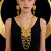 YM Orecchini con collana a catena lunga color oro 24 carati Set Nuovo regalo all'ingrosso di gioielli per feste di lusso etiopi per matrimoni indiani nigeriani