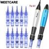 MEETCARE A1 Dr Pen Cartuccia Micro ago usa e getta per Microneedle Dr Pen A1 Punte di ricambio 9pin 12pin 24pin 36pin 42pin Rotondo 3D 5D