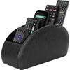 LMETJMA Supporto per telecomando con 5 scomparti Scatola portaoggetti per telecomando TV in pelle PU Vassoio organizer Organizzatore da tavolo