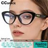 CCspace Occhiali da Lettura CCspace Cat Eye per Donna, Occhiali da Vista Multifocali, Occhiali Anti-luce Blu, Design di Marca