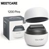 MEETCARE Derma Roller Originale Bio G4 con Microaghi da 0,2mm 1200 Punte in Titanio, Penna Derma per Barba, Capelli e Cura della Pelle