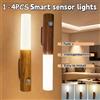 Heinast Lampada da parete magnetica ricaricabile a LED con sensore di movimento intelligente, portatile, per corridoio, camera da letto, scale, mobili da bagno