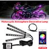 WUMFIRE Luce Ambientale per Moto, Illuminazione Sottoscocca con Controllo APP e Musica, Striscia Neon Flessibile Impermeabile, Lampada Decorativa per Moto 12V