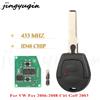 Jingyuqin Chiave remota per auto a 2 pulsanti 433Mhz ID48Chip per Volkswagen Brasile VW Fox 2006-2008 Citi Golf 2003 4Z0959753C