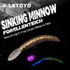 LETOYO 3g 55mm Affondamento Minnow Area Trota Esca Artificiale Richiamo Duro Wobblers Minnow Luccio Esca Pesce Persico Trota Spigola Richiamo di Pesca