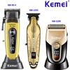 Kemei Tagliacapelli elettrico ricaricabile Tagliacapelli professionale da barbiere per uomo Rasoio senza fili KM-90-4 KM-2293 Kit KM-3209 oro