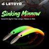 LETOYO 3g 55mm Affondamento Minnow Area Trota Esca Artificiale Richiamo Duro Wobblers Minnow Pesce Persico Trota Spigola Luccio Richiamo di Pesca