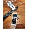 Sy tools Kit Professionale per Affilacoltelli Fai-da-Te: 360 ° Morsetto a scomparsa, cuscinetti da 6mm/8mm, pietre in allumina/diamante, regolatore angolare e accessori