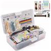 AOKIN Kit di componenti elettronici fai-da-te Kit fai-da-te elettronico di avviamento di progetto con breadboard da 830 punti di collegamento per Arduino R3 con scatola