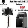 BEGRINT Hotend aggiornato per Bambu Lab P2S X2D, ugello in acciaio temprato da 0.2/0.4/0.6/0.8mm, ricambio per testina di stampa stampante 3D Bambulab P2S