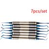 Tyceen Set di 7 Pezzi Kit per Otturazioni in Resina Composita Dentale, Spatola con Manico Spesso e Testa Placcata in Titanio, Strumento per Restauro Dentale