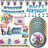 Potdemiel Cartoon Pocoyoed Decorazioni di compleanno Palloncini Stoviglie usa e getta Torta Topper Tovaglia Bomboniera per bambini Baby Shower