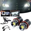 APMATAUTO 2 Pezzi 160W per BMW E39 E53 E60 E61 E64 E65E66, E87 04-07, Anello LED Angel Eye Halo, Luce Laterale Bianca, Lampadina LED per Fari Auto
