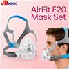JBMBHC Il set completo di sostituzione della maschera CPAP a pieno facciale AirFit F20 include cuscino per maschera, copricapo, telaio e clip per il rinnovo completo della maschera