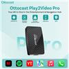 Ottocast Play2video Pro 2026 Box Android Auto Wireless, Box Carplay AI, Box Video Carplay TV per Youtube Netflix IPTV, Accessori Auto
