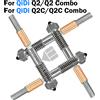 BEGRINT Ugello Q2 per ugelli Hotend bimetallici combinati QiDi Q2 QIDI Q2C Ugello in acciaio temprato Isolamento ceramico Integrato Durevole