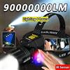 BALDR Potente Lampada Frontale LED con Sensore di Movimento, Ricaricabile USB, Torcia COB con Zoom e Fascio Luminoso Alto per Pesca