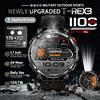 GUHUAVMI T-REX 3 Smartwatch militare da uomo 1100mAh Batteria ultra resistente SmartWatch 10ATM Impermeabile HD Chiamata 170+ Modalità sportiva Torcia a LED