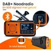 Sayin Radio Solare DAB+ FM con Manovella, Power Bank 5000mAh, Altoparlante Bluetooth, Caricatore di Emergenza per Telefono, Allarme SOS, Torcia