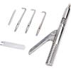 Tyceen Set di Strumenti Chirurgici Dentali in Acciaio Inox con Pistola Automatica Monomanuale per Rimozione Corone e 3 Punte di Lavoro