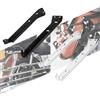REWMTER Staffe di supporto posteriori per binario per borsa laterale per moto Protezioni staffa cromate nere per Harley Touring Road King Electra Glide 1985-2008