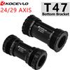 KOCEVLO T47 DUB filettato movimento centrale diametro interno 47mm larghezza 68-86.5MM cuscinetto in alluminio per asse guarnitura 24MM /28.99