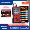 KONNWEI 2026 KONNWEi KW340 Auto CAN OBD2 EOBD Strumento Diagnostico Test della batteria del motore Lettura Codice guasto Dati in tempo reale trasparenti Strumento di ispezione O2