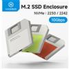 Hagibis 2230 M.2 NVMe SSD Custodia USB 3.2 Gen 2 a PCI-E M.2 SSD Custodia 2242 Floppy Disk SSD esterno per laptop iPhone 17 Pro