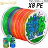 Sougayilang X8 100/300m lenza intrecciata trascinare 16 ~ 75Lb linea PE giapponese per accessori per la pesca in acqua dolce salata Pesca