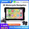 Jansite Schermo Carplay per moto da 5/7 pollici Navigazione GPS Wireless Carplay Android Auto Dual Bluetooth Display impermeabile IPX7