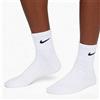 Nike Calzini da basket Nike Casual imbottiti a taglio medio Confezione combinata unisex Bianco SX7667-100