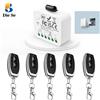 Diese RF433Mhz Interruttore della luce del telecomando senza fili AC 220V 110V 10A Mini funzione di ritardo del modulo di controllo a 2 vie per la lampada domestica Ventilatore a LED