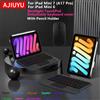 AJIUYU Tastiera touchpad per iPad Mini A17 Pro con custodia e supporto per matita per iPad mini 7, mini6, tablet da 8,3'' con tastiera retroilluminata e cover in folio