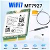fenvi Scheda WiFi 7 Fenvi MT7927 M.2 8774Mbps Bluetooth 5.4 Tri-Band 2.4/5/6GHz Adattatore Wireless WiFi7 per Win11 con Antenna