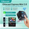 Ottocast Mini Dot Express Adattatore CarPlay Wireless CarPlay Android Auto 2-in-1 Plug & Play WIFI6 Collegamento Veloce per Benz VW Toyota