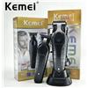 Kemei Kemai KM-2296 KM-2299 Tagliacapelli professionale per intaglio testa a olio, tagliacapelli regolabile con base di ricarica, ideale per saloni
