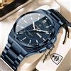 POEDAGAR Top Business Orologio da polso da uomo in acciaio inossidabile impermeabile luminoso orologio da uomo casual data settimana orologi al quarzo da uomo alla moda