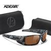 KDEAM Occhiali da sole polarizzati da uomo KDEAM con design completamente nero Materiale durevole Occhiali da guida notturni fotocromatici da donna antiriflesso