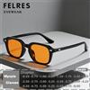 FELRES Occhiali da Sole Quadrati per Miopia di Design, Unisex, Retrò, Lenti Colorate, Occhiali da Vista con Diottrie Negative per Esterni