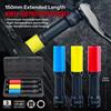 Hi-Spec Kit di 3 Chiavi a Bussola Esagonali Hi-Spec in Acciaio Cr-Mo, Attacco da 1/2\", 17/19/21mm, Bussole a Parete Profonda per Protezione Pneumatici/Riparazione Auto