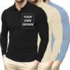 teekossc Primavera Autunno Maniche lunghe Personalizza la tua stampa Polo per pendolari d'affari Nozioni di base Casual Streetwear Abbigliamento morbido alla moda