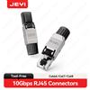 JEYI Connettore per cavo Ethernet senza attrezzi JEYI CAT8/CAT7/CAT6A RJ45, connettore per cavo di rete schermato da 40 Gbps/10 Gbps per cavo LAN STP 22-24AWG