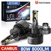 Bevinsee Lampadine LED BEVINSEE D2S D2R CANBUS per Fari, 6000K Bianco, Sostituzione HID Xenon 80W 8000LM, D1S D1R D3S D3R D5S, Plug&Play 12V
