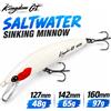 Kingdom Affondamento Minnow Richiamo di Pesca 48g 65g 97g Long Casting Esca Artificiale Wobblers Duro Per Il Tonno GT Seabass Pesca in Acqua Salata
