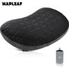 MAPLEAF cuscino gonfiabile da campeggio ultraleggero 145g ergonomico supporto cervicale copertura lavabile TPU antiperdita grigio 45x30cm ripiegato 15x6cm compatto portatile viaggio escursionismo