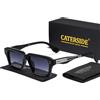 CATERSIDE Occhiali da Sole Retrò da Uomo, Design Unico della Montatura, Occhiali da Sole di Lusso per Donna, Montatura Spessa, Protezione UV400 per Viaggi e Feste